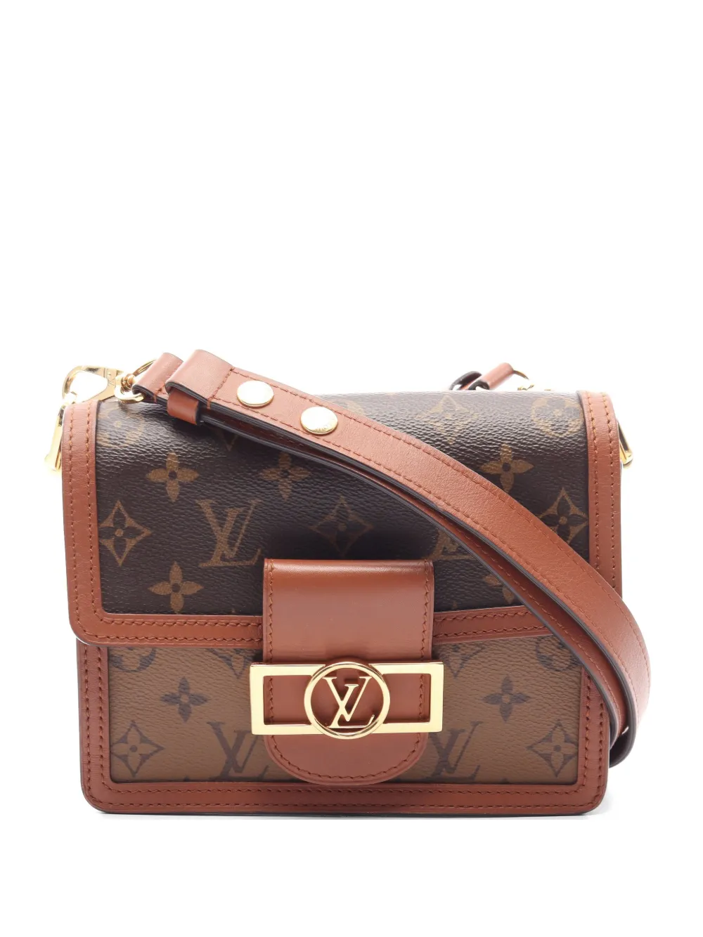 Louis Vuitton Pre-Owned 2020 Dauphine Mini Monogram Reverse crossbody bag - Marrone