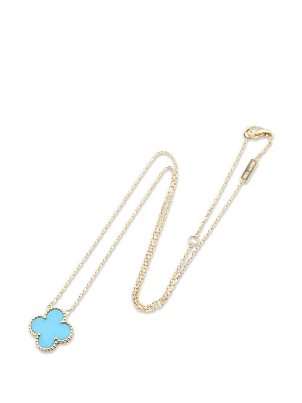 Van Cleef & Arpels Pre-Owned 2010 Vintage Alhambra turquoise necklace - Gold