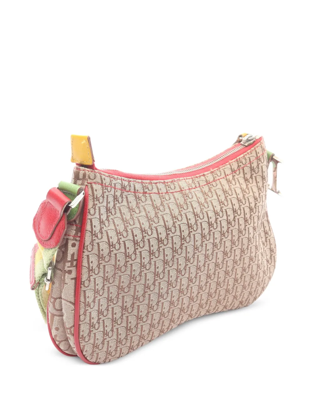 Dior Pre-owned 2000s Rasta Trotter Saddle Shoulder Bag in Neutrals, view 2