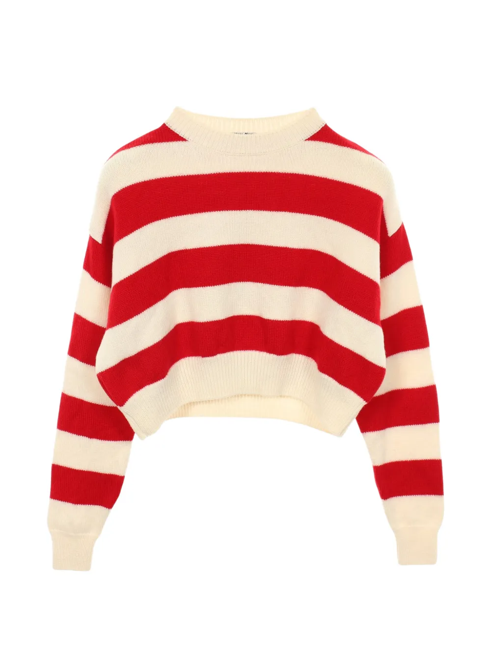Miu Miu Pre-Owned 2010s striped logo-embroidered sweater - Rosso