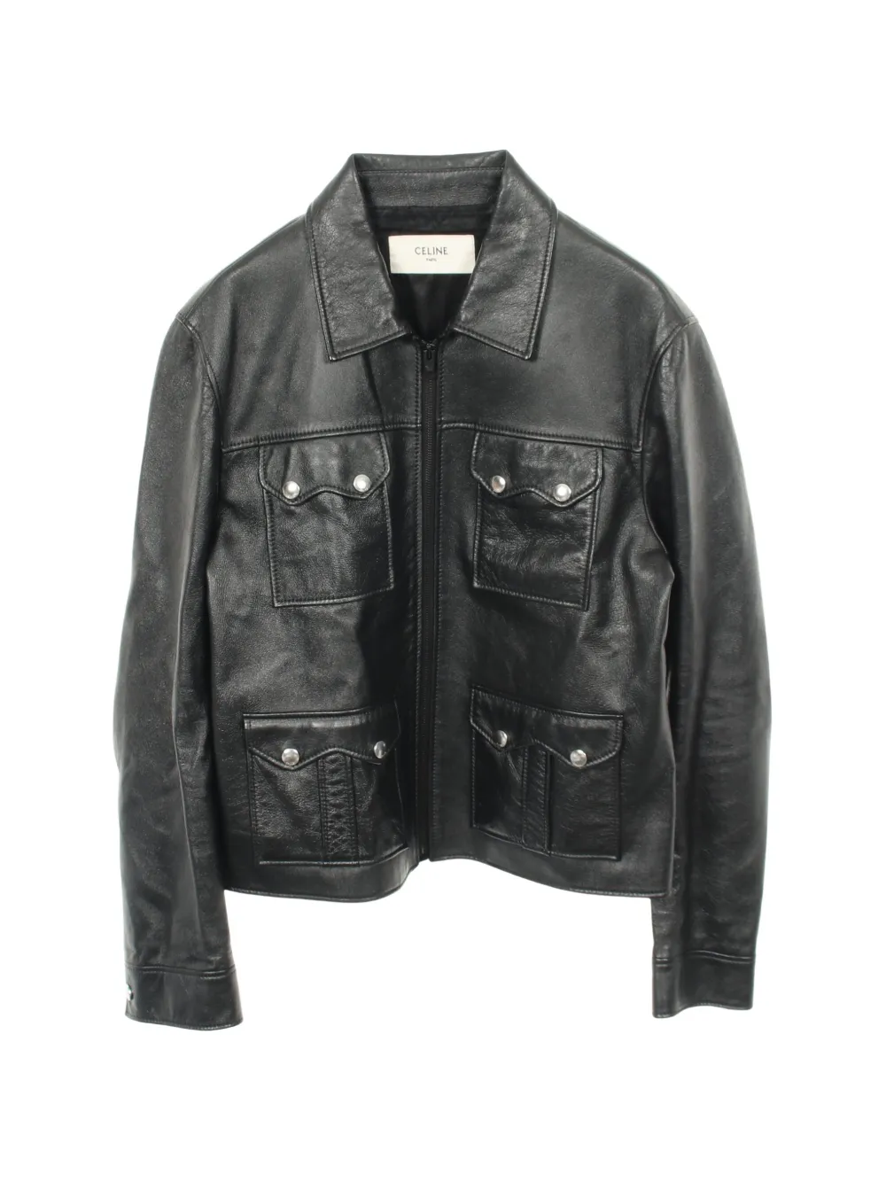 Celine Pre-Owned Giacca in pelle anni 2010 - Nero