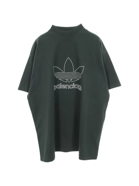 Balenciaga Pre-Owned x Adidas 2010s Trefoil embroidered T-shirt