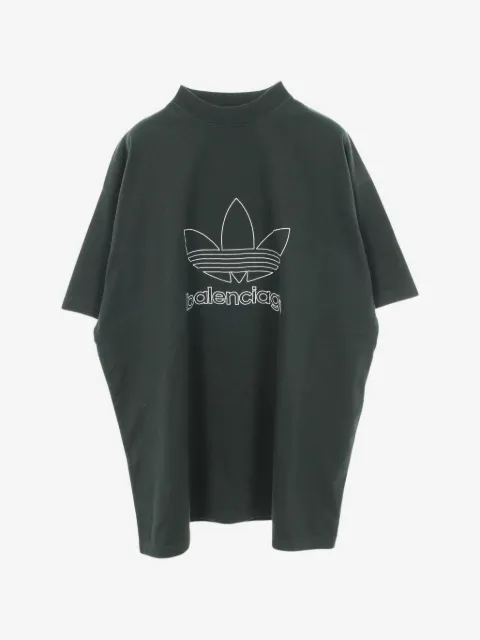 Balenciaga Pre-Owned x Adidas 2010s Trefoil embroidered T-shirt
