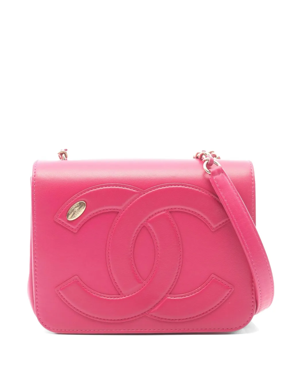 CHANEL Pre-Owned 2019 Coco Mark chain shoulder bag - Rosa