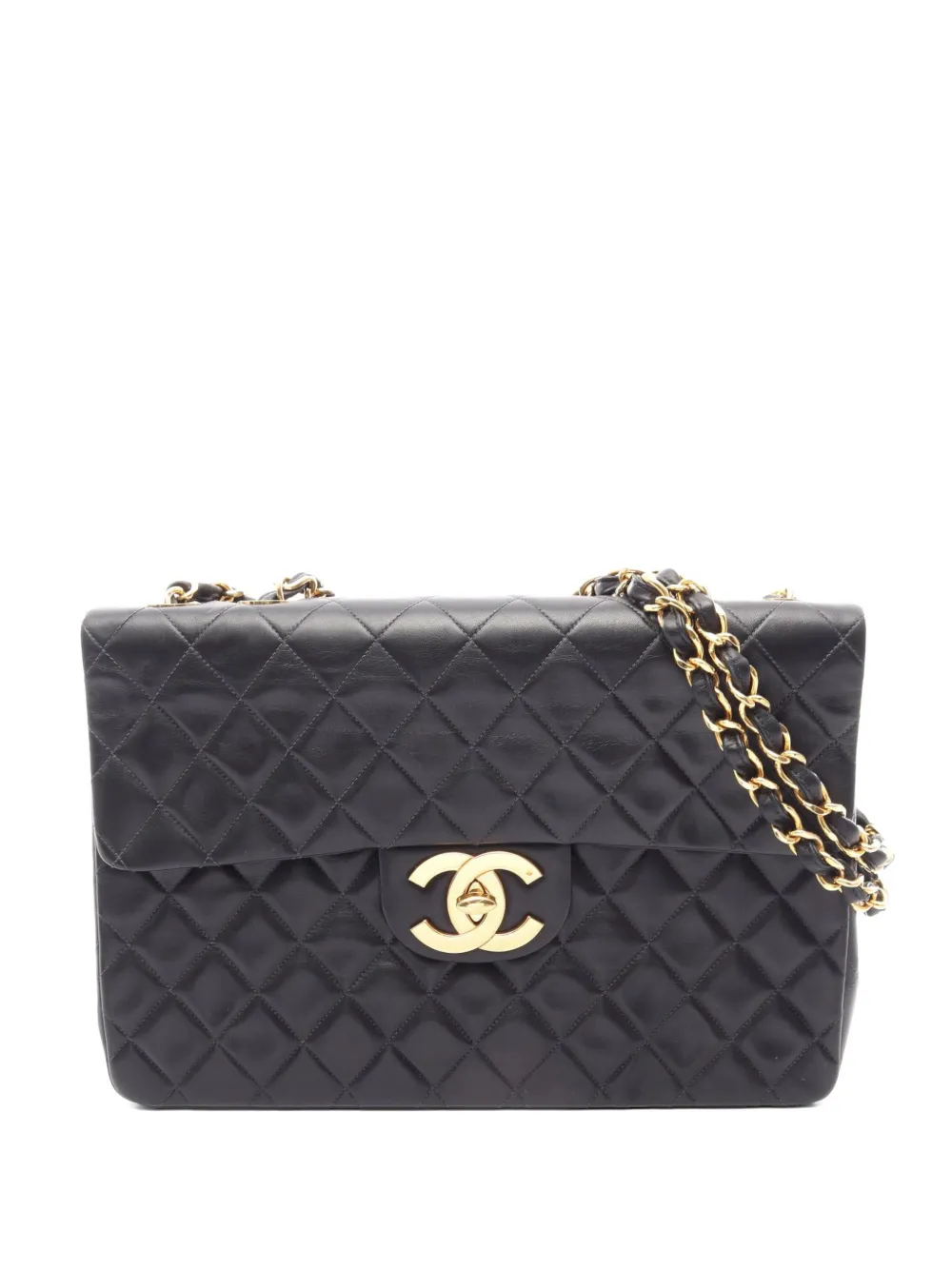 CHANEL Pre-Owned 1991-1994 34 Decamatlassé flap shoulder bag - Black