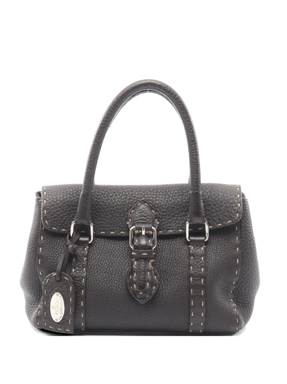 Fendi Pre-Owned 2000s mini Selleria Linda leather tote bag - Braun