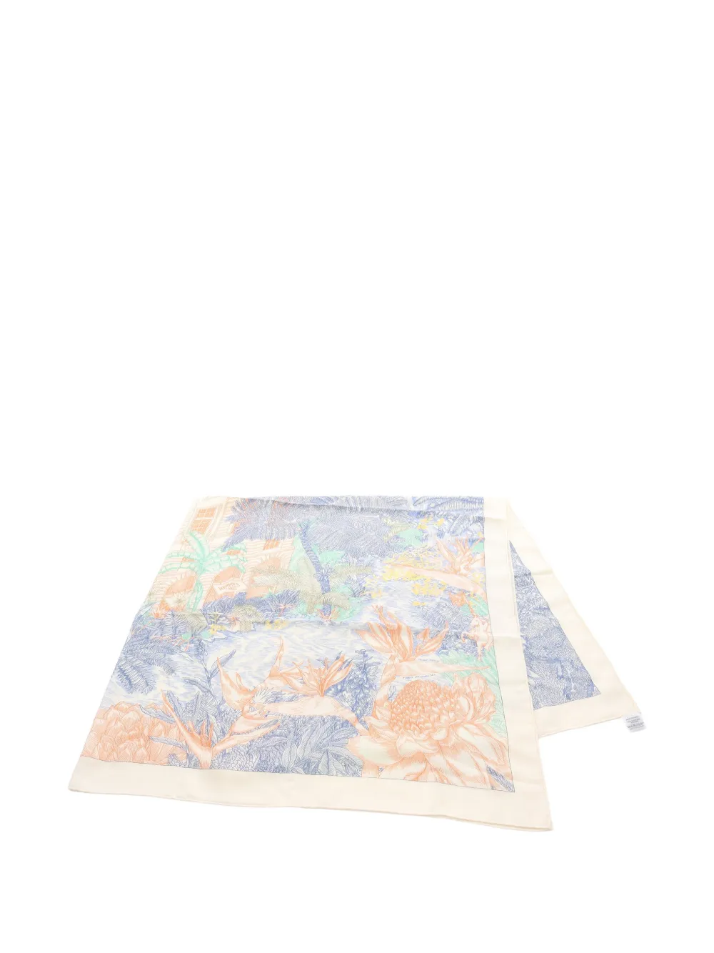 Hermès Pre-Owned Carréjean carres Faubourg Tropical cashmere scarf - Toni neutri