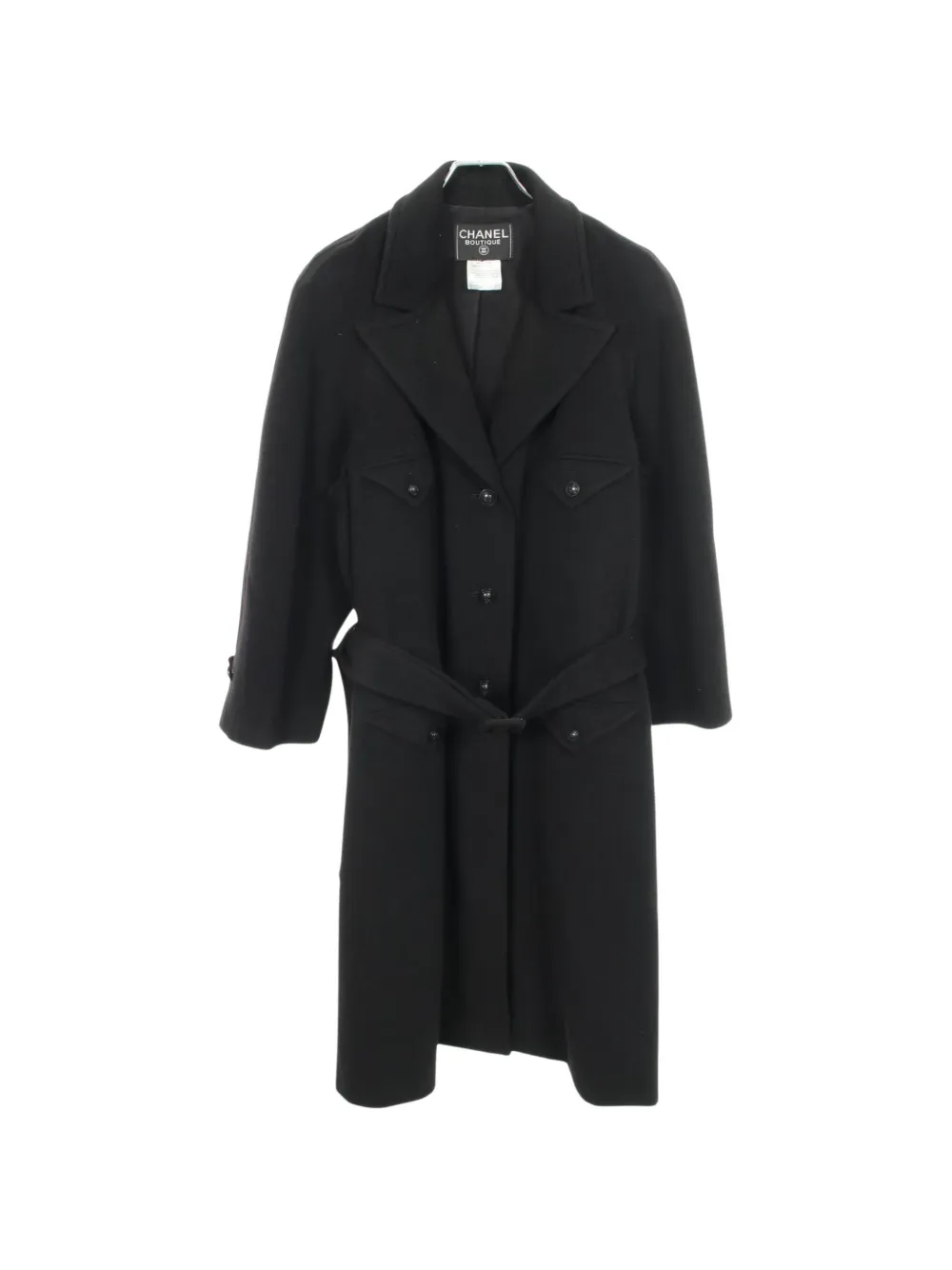 CHANEL Pre-Owned 1986-1988 Cocomark button coat - Nero
