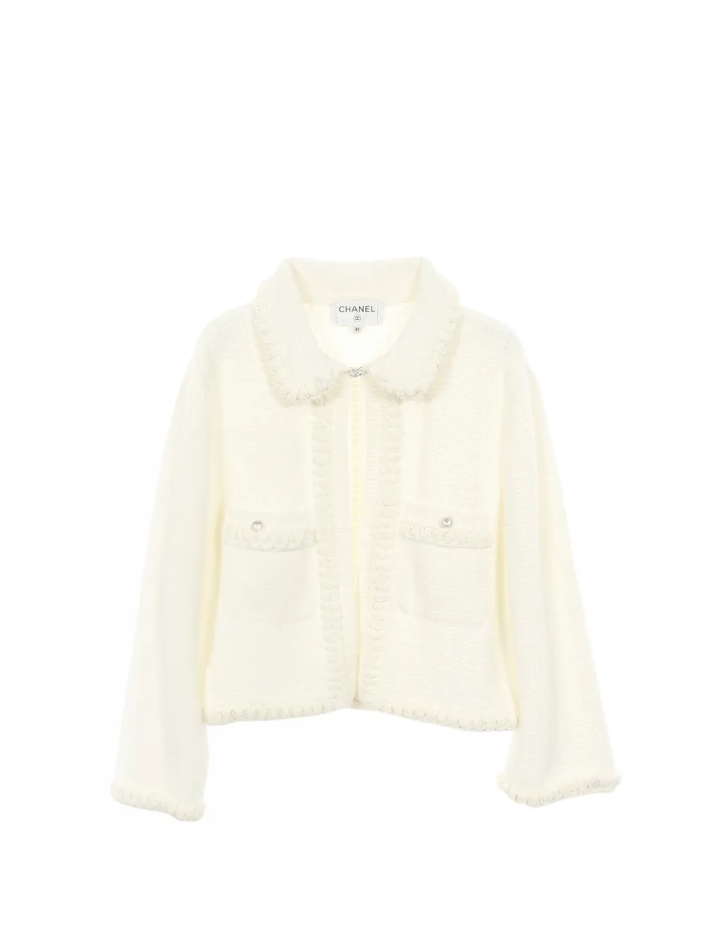 CHANEL Pre-Owned 1986-1988 Cocomark-button jacket - White