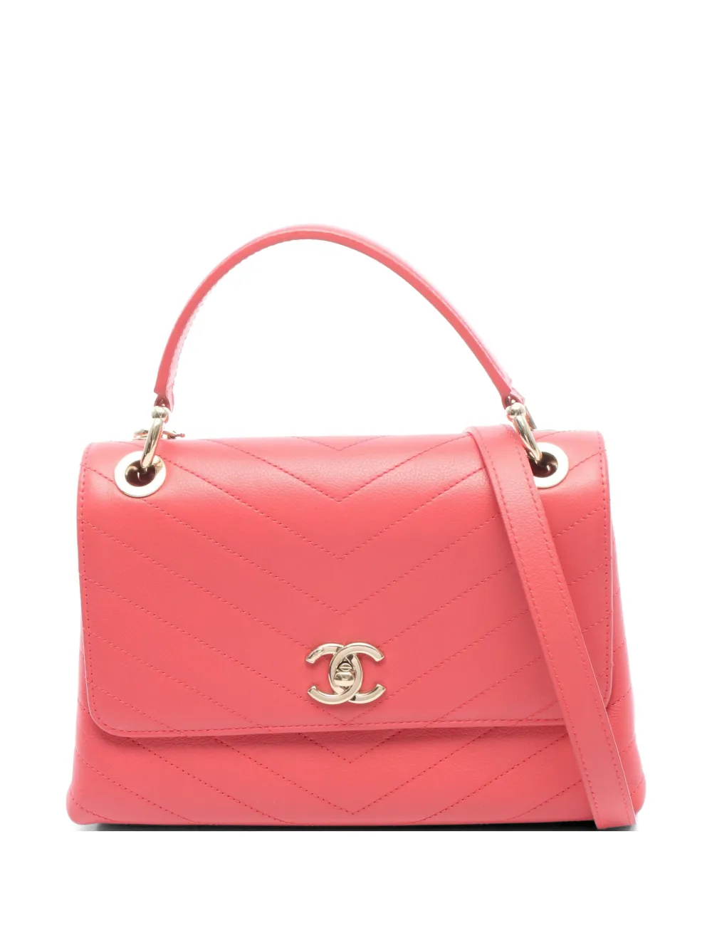 CHANEL Pre-Owned 2019 Chevron V-stitch tote bag - Rosa