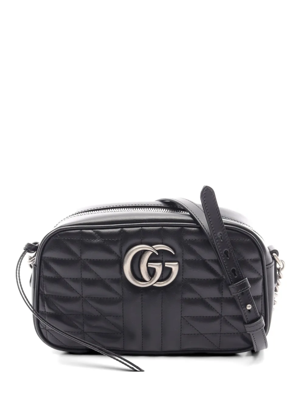 Gucci Pre-Owned 2010s GG Marmont chain shoulder bag - Nero
