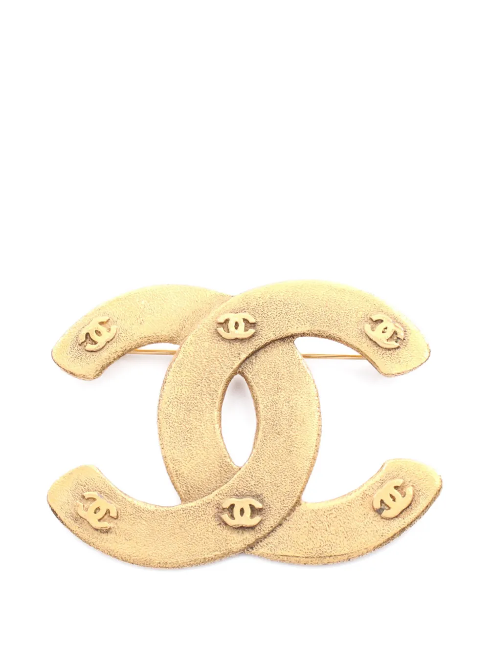 CHANEL Pre-Owned 1986-1988 Coco Mark brooch - Gold