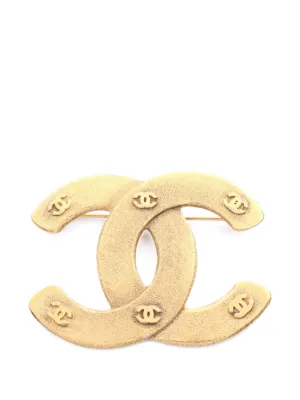 CHANEL Pre-Owned 1995 ココマーク ハート ブローチ | ゴールドトーン