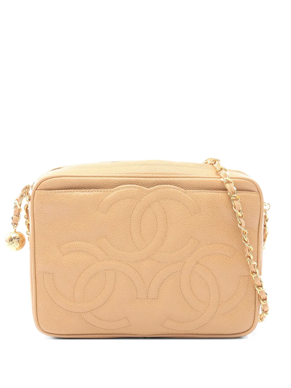 CHANEL Pre-Owned 1994-1996 Triple Coco chain shoulder bag - Giallo