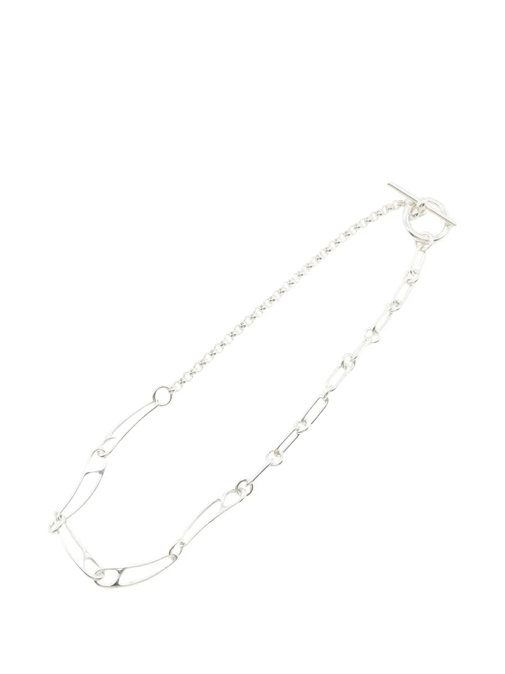 Pre-owned Hermes 2010s Chaîne D'ancre Necklace In Silver