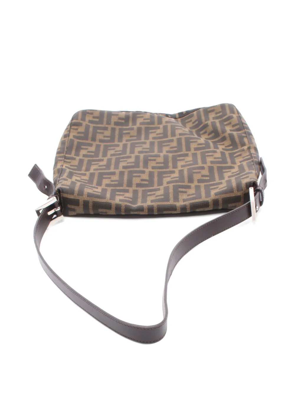 Fendi Pre-owned 2000s Zucca Shoulder Bag in Brown, view 3