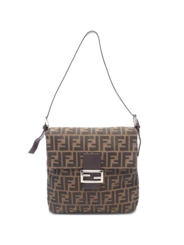 Fendi Pre-owned 2000s Zucca Shoulder Bag in Brown
