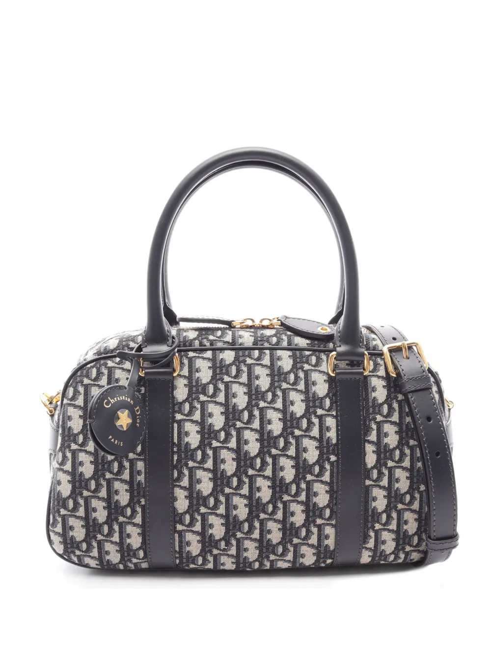 Christian Dior Pre-Owned 2010s D-vibe Oblique bowling tote bag - Blu