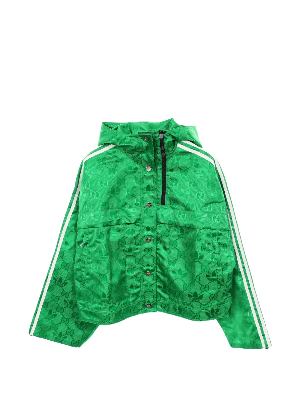 Gucci Pre-Owned x Adidas GG Trefoil hooded jacket - Green