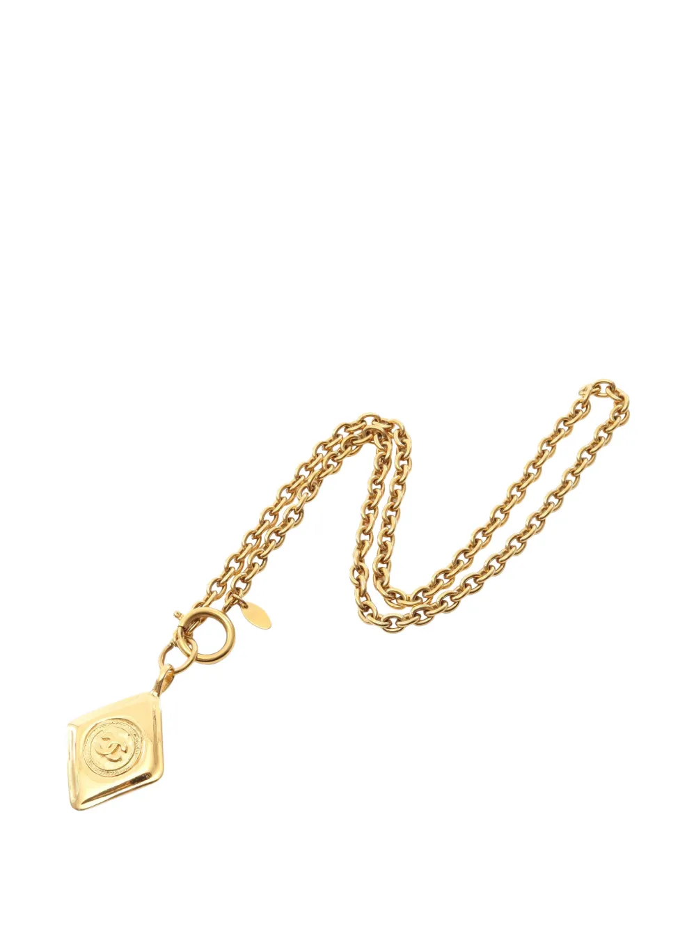 CHANEL Pre-Owned 1986-1988 Coco Mark necklace - Oro