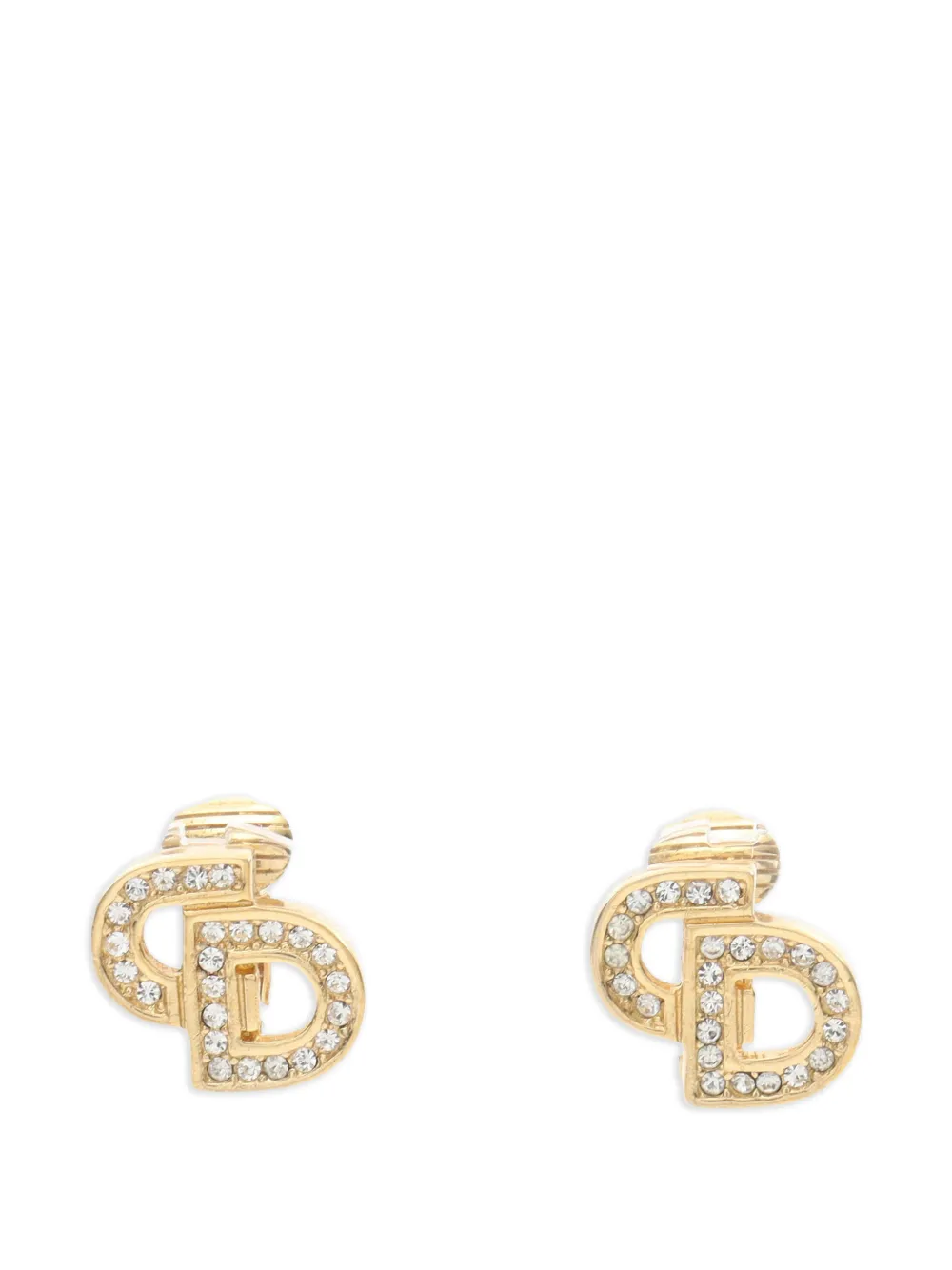 Christian Dior Pre-Owned CD logo earrings - Oro