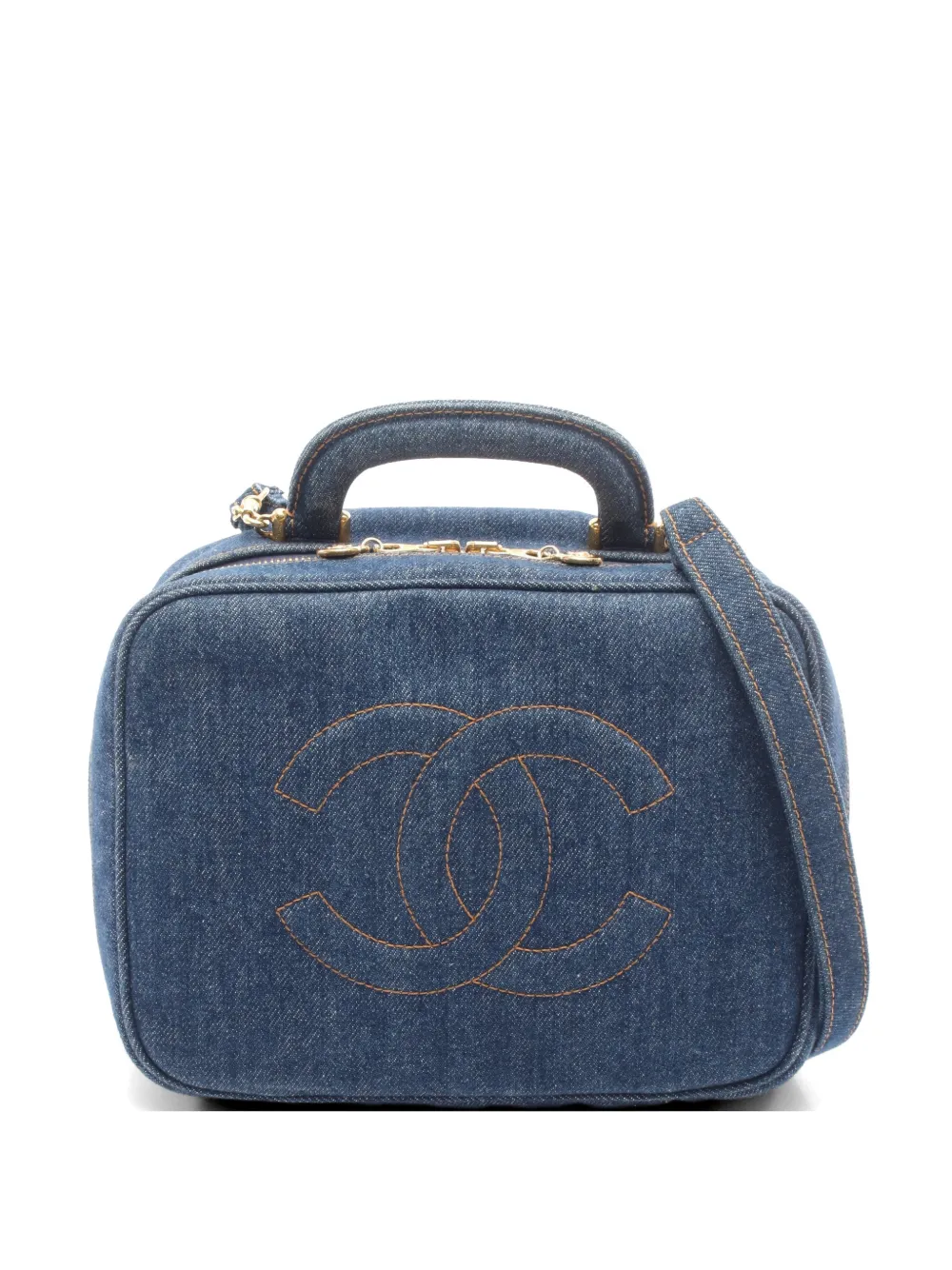 CHANEL Pre-Owned 1996-1997 Coco Mark Vanity two-way handbag - Blu