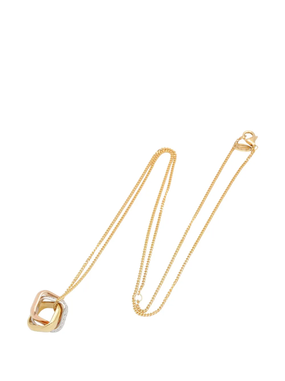 Cartier 2010s Trinity Cushion diamond necklace - Gold