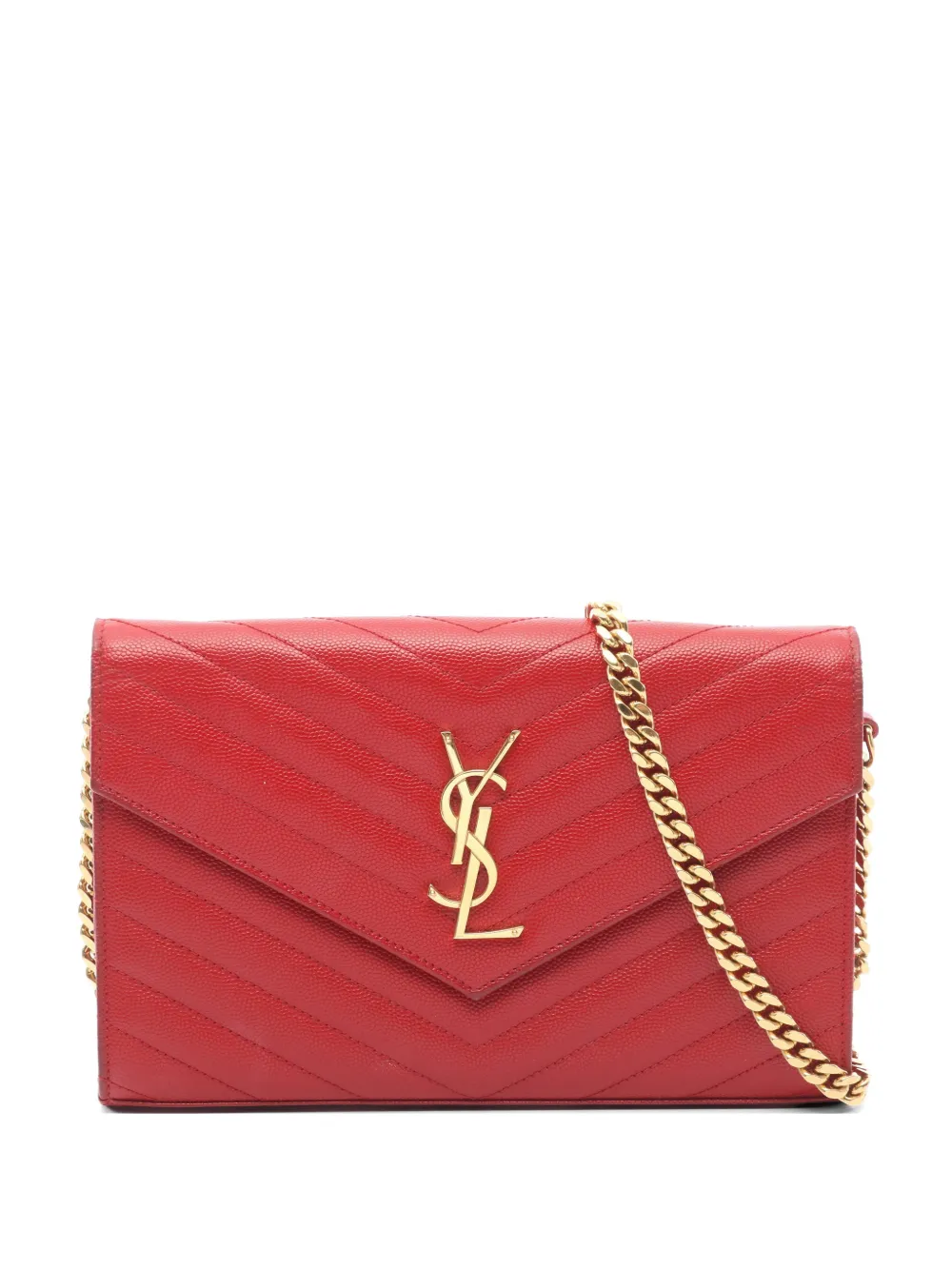 Saint Laurent Pre-Owned 2000s Cassandre shoulder bag - Red