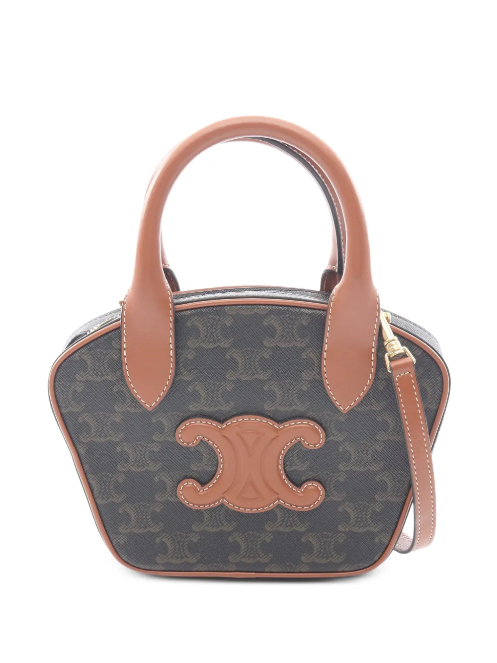Celine Pre-Owned 2010s Mini Bowling Triomphe handbag - Brown