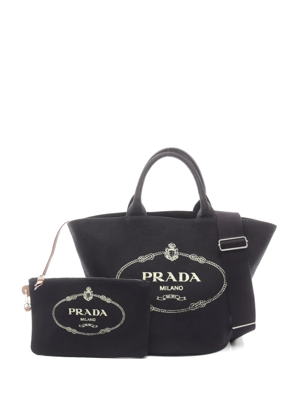 Prada Pre-Owned 2010s Canapa canvas tote bag - Nero