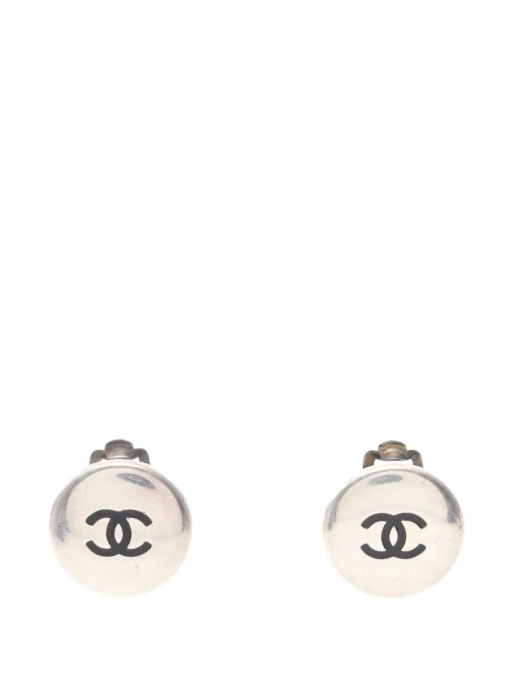 CHANEL Pre-Owned 1986-1988 Coco Mark earrings - Argento