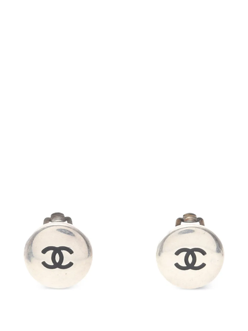 CHANEL Pre-Owned 1986-1988 Coco Mark earrings - Argento