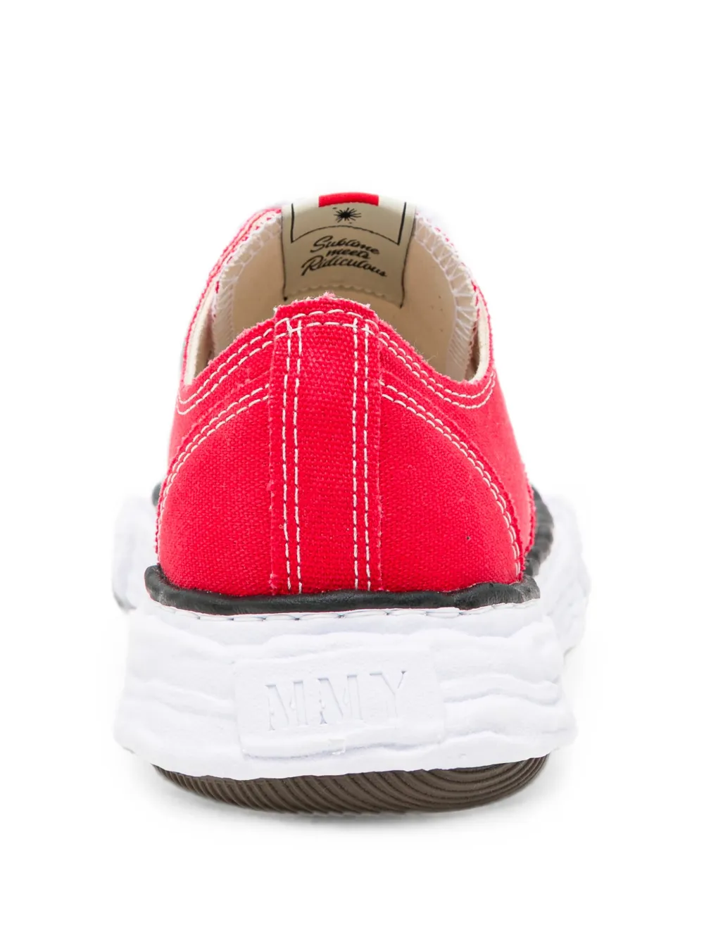 Maison MIHARA YASUHIRO Gerafelde sneakers Rood