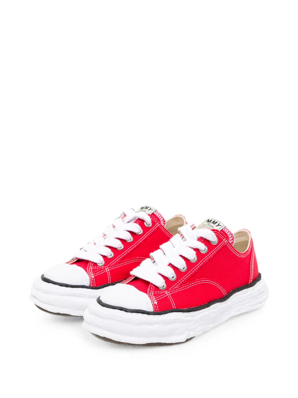 Maison MIHARA YASUHIRO Gerafelde sneakers Rood