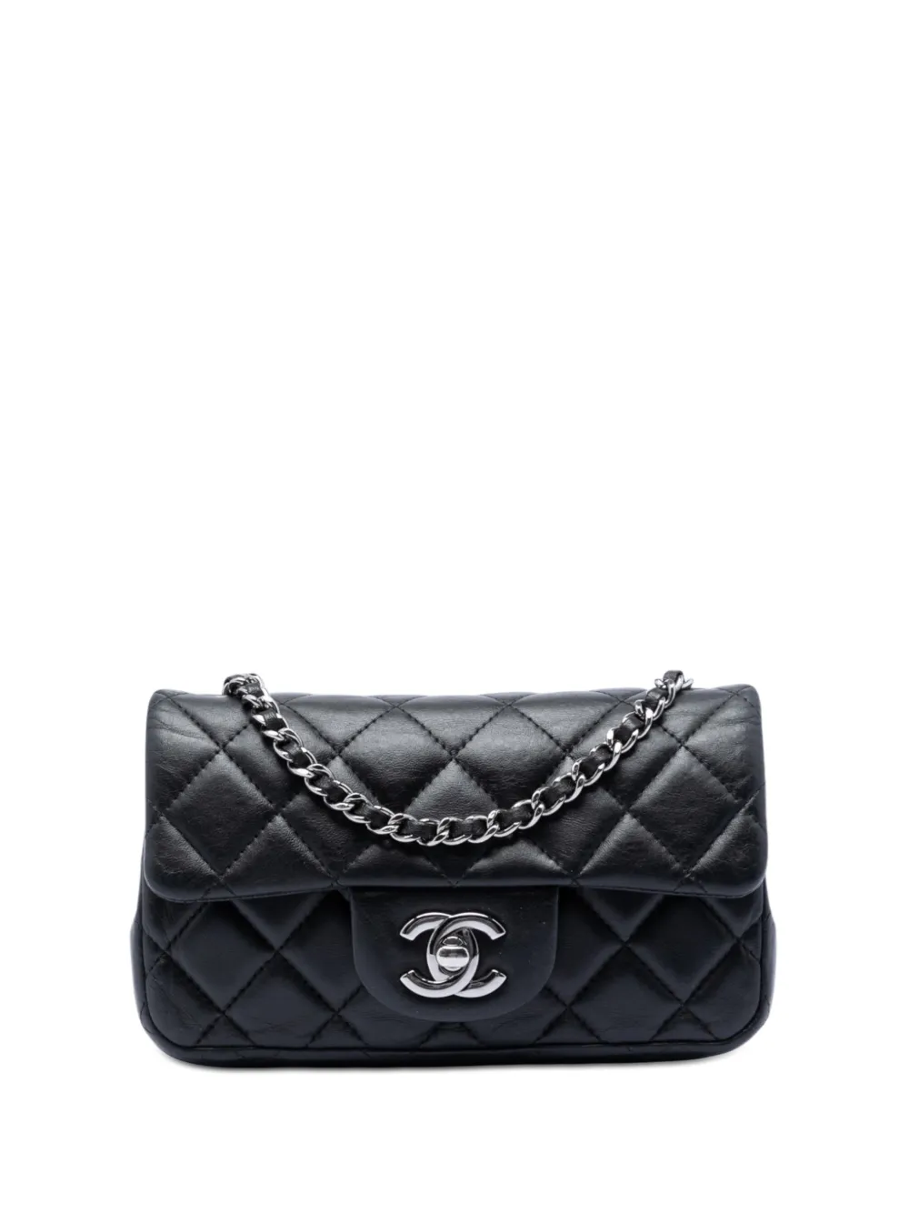 CHANEL Pre-Owned 2011 Extra Mini Rectangular Quilted Lambskin Flap crossbody bag - Black