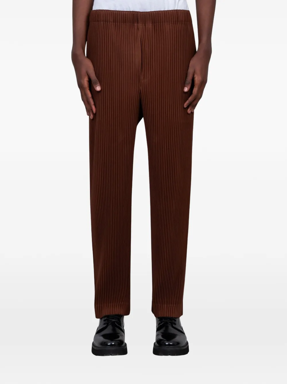 Homme Plissé Issey Miyake pleated trousers - Marrone