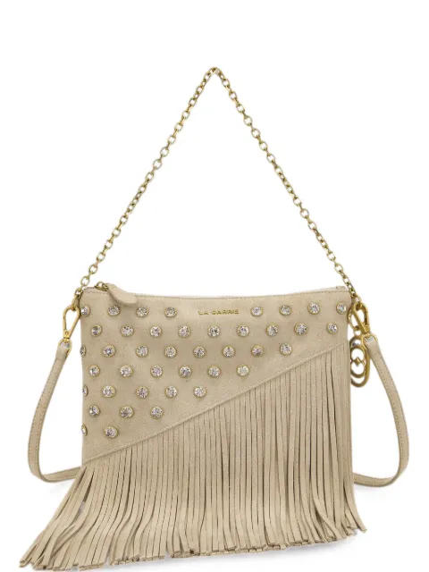 La Carrie Night Edition crystal-embellished fringed shoulder bag
