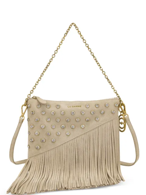 La Carrie Night Edition crystal-embellished fringed shoulder bag