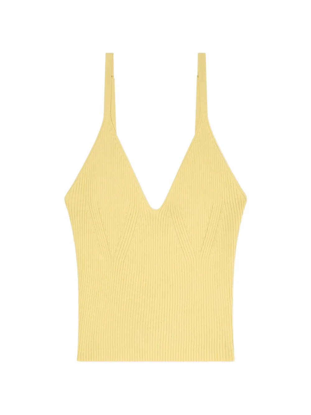 Armani Exchange ribbed-knit V-neck top - Giallo