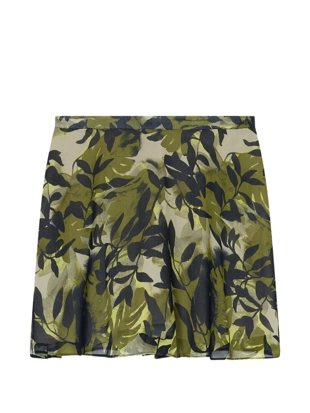 Armani Exchange leaf-print mini skirt - Verde