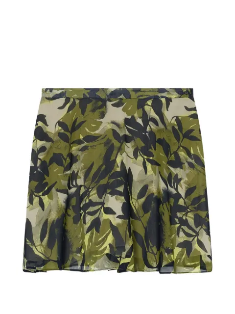 Armani Exchange leaf-print mini skirt
