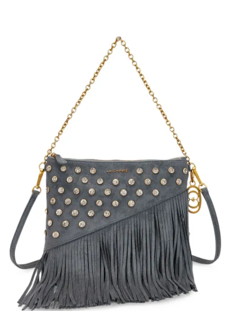 La Carrie Night Edition crystal-embellished fringed shoulder bag