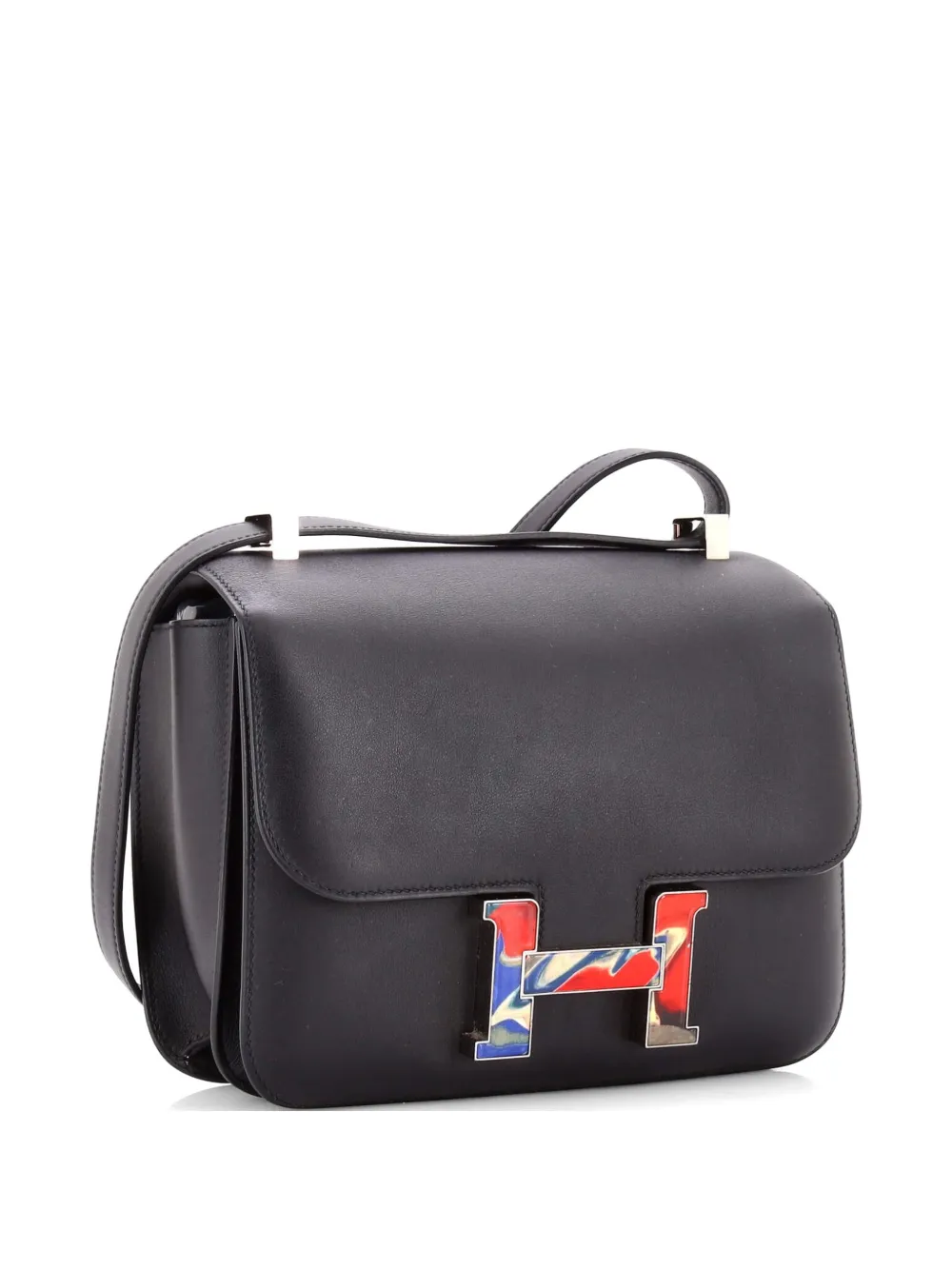Hermès Pre-Owned Constance Bag Swift with Marble Enamel 24 crossbody bag - Nero