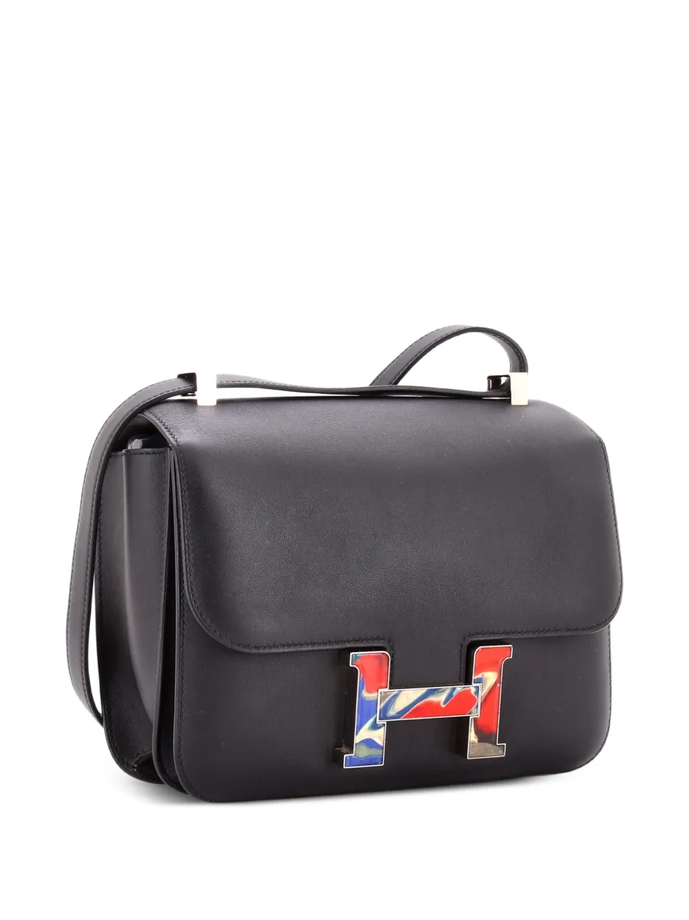 Hermès Pre-Owned Constance Bag Swift with Marble Enamel 24 crossbody bag - Nero