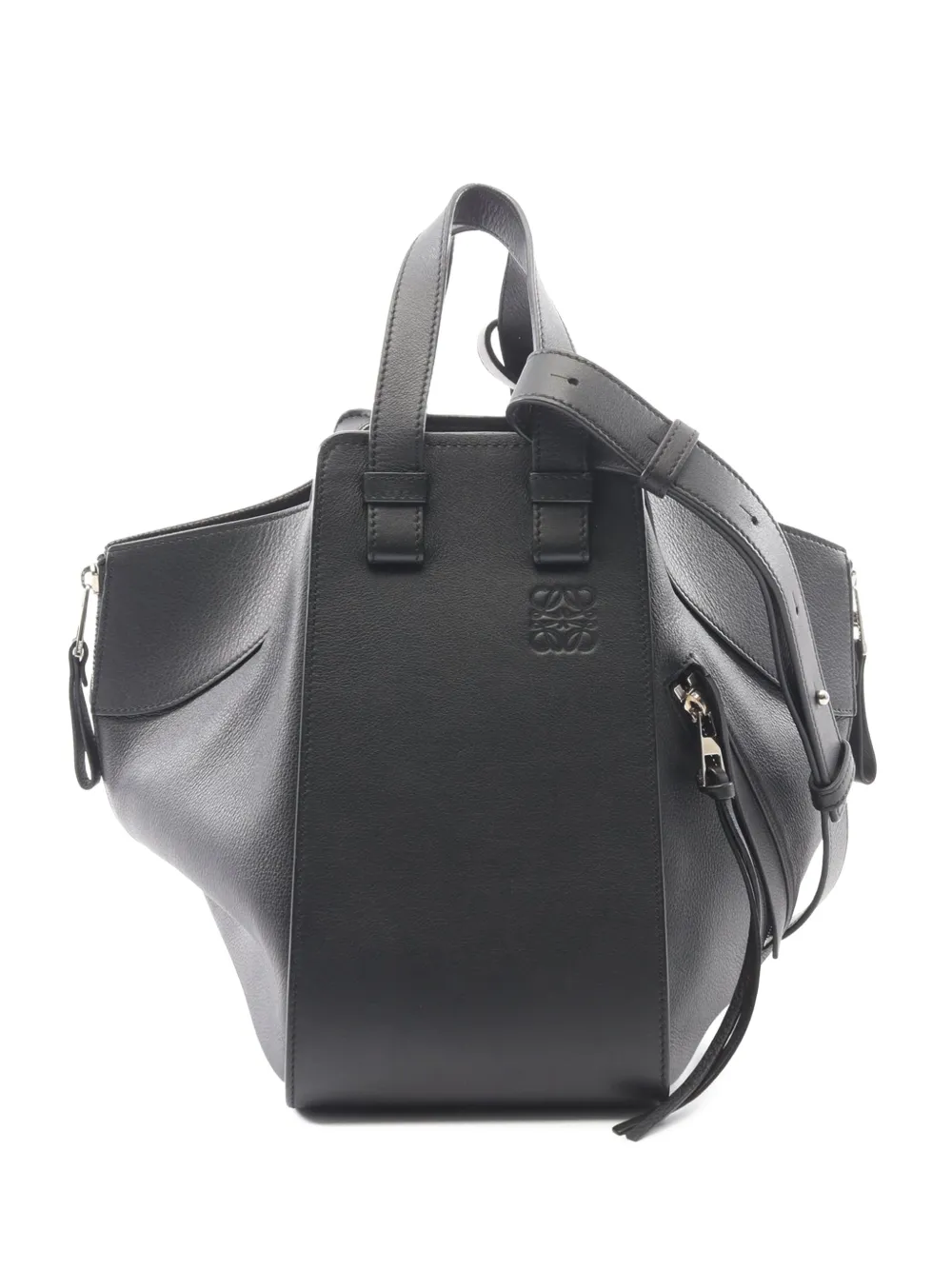 Loewe Pre-Owned 2010-2026 Small Leather Hammock satchel - Nero
