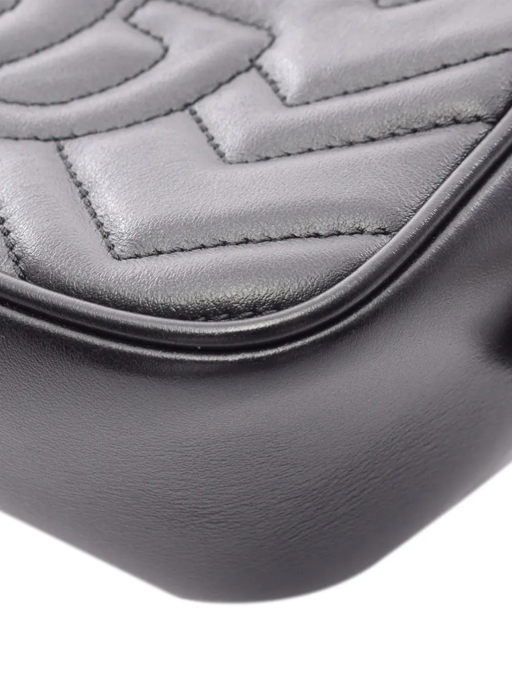  Gucci Pre-owned Bandolera Mini De Matelasse Con Acolchado Gg Marmont Y Logo Gg 2016-2026 - Negro 