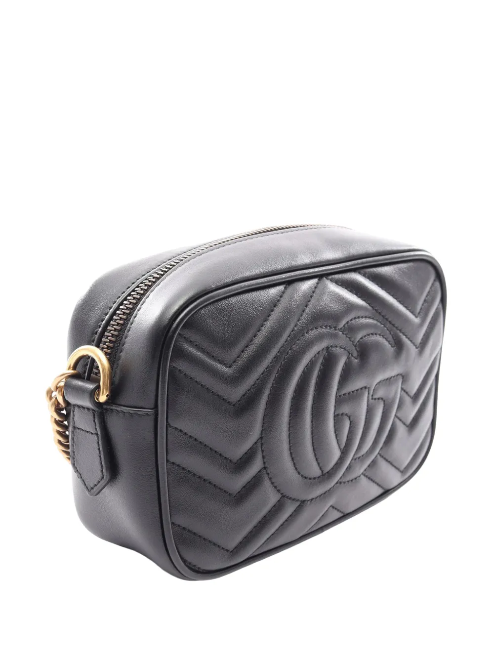  Gucci Pre-owned Bandolera Mini De Matelasse Con Acolchado Gg Marmont Y Logo Gg 2016-2026 - Negro 