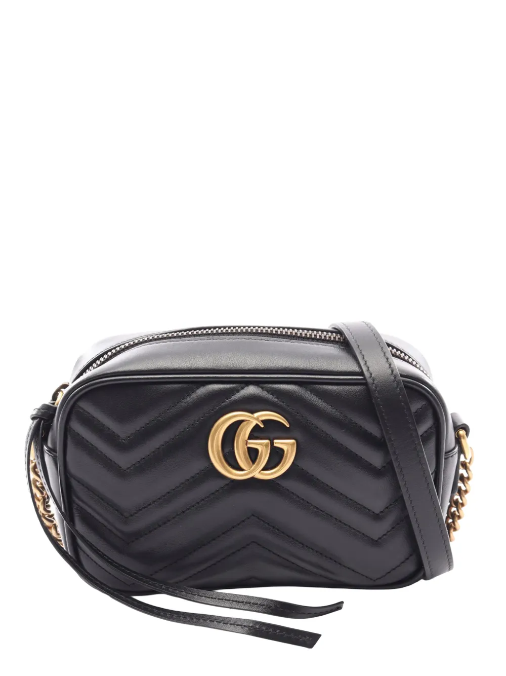 Gucci Pre-Owned 2016-2026 Mini GG Marmont Matelasse Leather crossbody bag - Nero