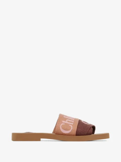 Chloé Woody logo-embroidered flat sandals