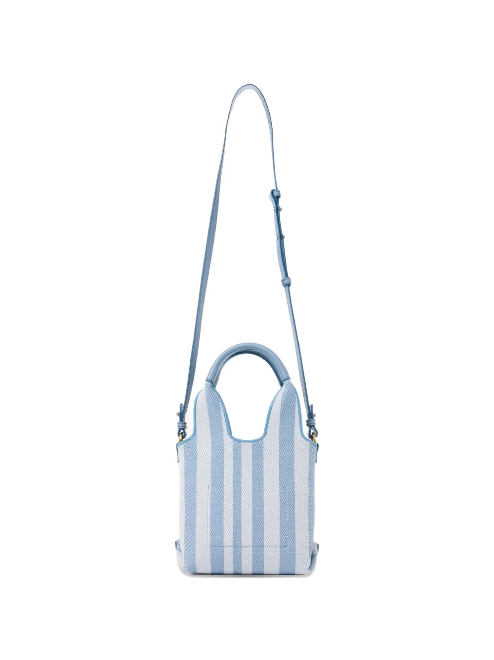 Chloé Stripy mini-shopper met jacquard Blauw